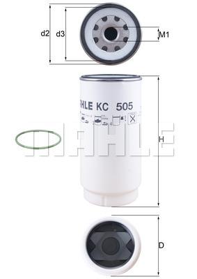 Filtr paliwa MAHLE KC 505D