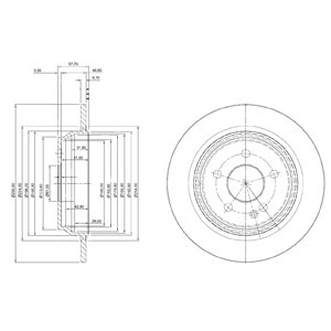 Tarcza hamulcowa DELPHI BG4063C