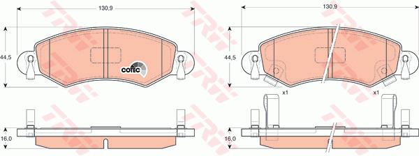 Klocki hamulcowe TRW GDB1420