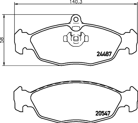 Klocki hamulcowe HELLA 8DB 355 013-031