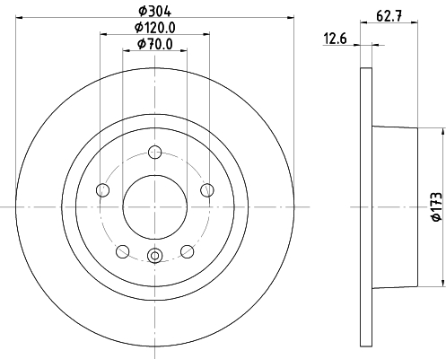 Tarcza hamulcowa HELLA 8DD 355 106-371