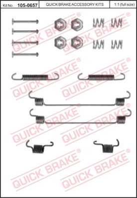 Zestaw dodatków do szczęk hamulcowych QUICK BRAKE 105-0657