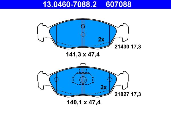 Klocki hamulcowe ATE 13.0460-7088.2