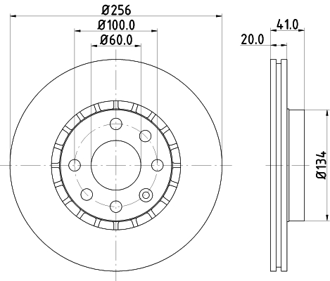 Tarcza hamulcowa HELLA PAGID 8DD 355 127-071