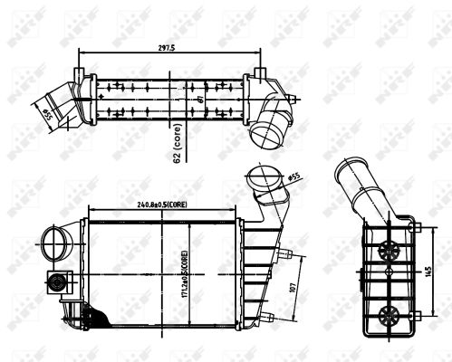 Chłodnica powietrza intercooler NRF 30142A