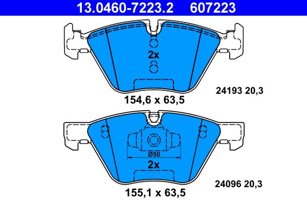 Klocki hamulcowe ATE 13.0460-7223.2