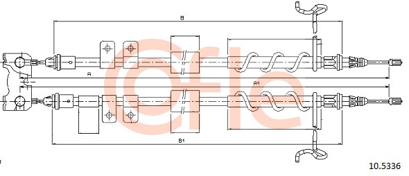 Linka hamulca ręcznego COFLE 92.10.5336