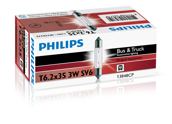 Żarówka oświetlenia tablicy rejestracyjnej PHILIPS 13848CP