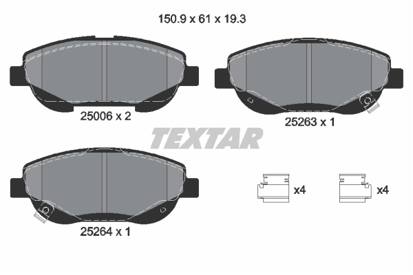 Klocki hamulcowe TEXTAR 2500601