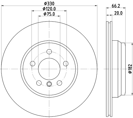 Tarcza hamulcowa HELLA PAGID 8DD 355 129-641
