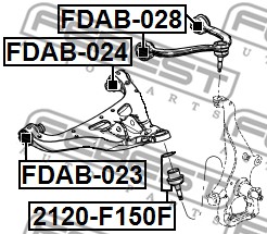 Tuleja wahacza FEBEST FDAB-024