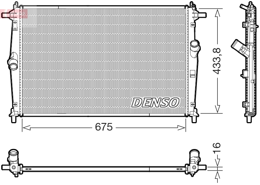 Chłodnica, układ chłodzenia silnika DENSO DRM44054