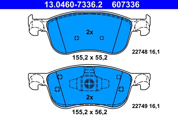 Klocki hamulcowe ATE 13.0460-7336.2