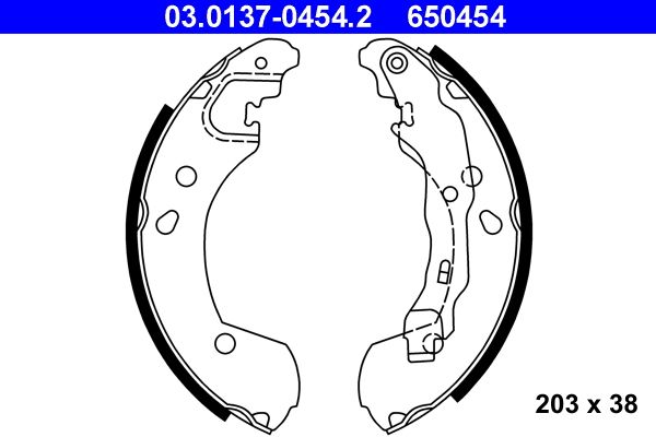 Szczęki hamulcowe ATE 03.0137-0454.2