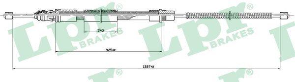 Linka hamulca ręcznego LPR C1463B