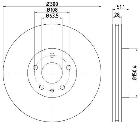 Tarcza hamulcowa HELLA 8DD 355 123-161