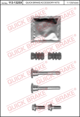 Zestaw tulei prowadzących zacisk hamulca QUICK BRAKE 113-1325X