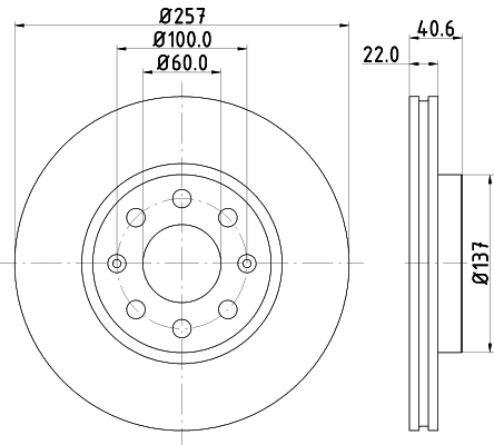 Tarcza hamulcowa HELLA 8DD 355 112-581