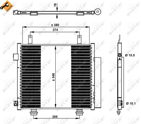 Skraplacz klimatyzacji NRF 350337