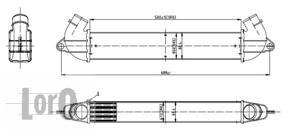 Chłodnica powietrza intercooler ABAKUS 016-018-0001