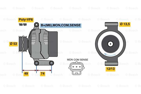 Alternator BOSCH 0 986 049 520