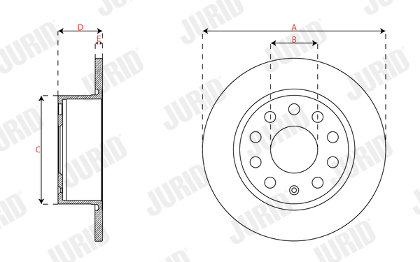 Tarcza hamulcowa JURID 563593JC