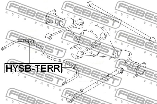Guma stabilizatora FEBEST HYSB-TERR