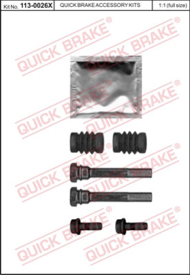 Zestaw tulei prowadzących zacisk hamulca QUICK BRAKE 113-0026X