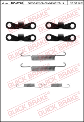 Zestaw montażowy szczęk hamulcowych QUICK BRAKE 105-0720