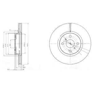 Tarcza hamulcowa DELPHI BG4054