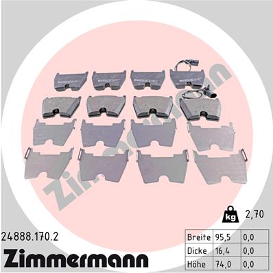 Klocki hamulcowe ZIMMERMANN 24888.170.2