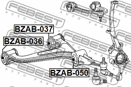 Tuleja wahacza FEBEST BZAB-050