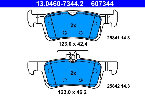 Klocki hamulcowe ATE 13.0460-7344.2