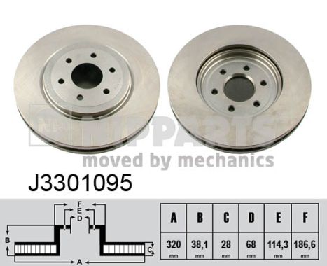 Tarcza hamulcowa NIPPARTS J3301095