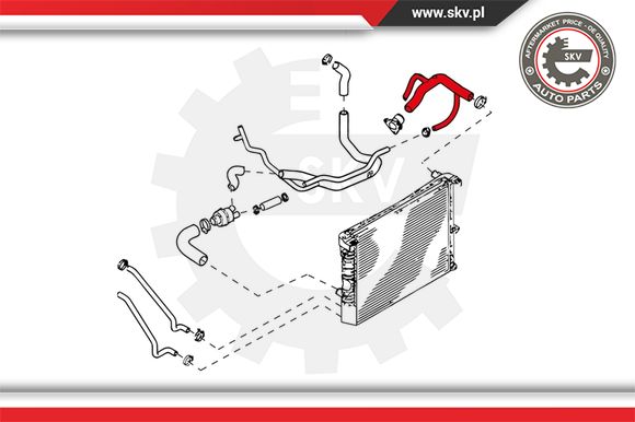 Przewód układu chłodzenia ESEN SKV 24SKV288