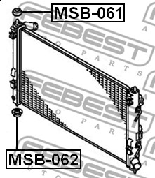 Poduszka chłodnicy FEBEST MSB-061
