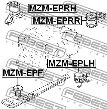 Poduszka silnika FEBEST MZM-EPRR