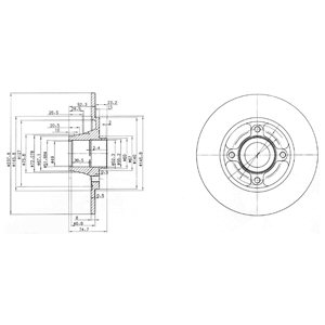 Tarcza hamulcowa DELPHI BG3360