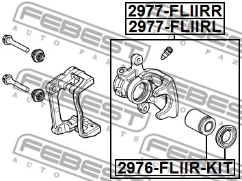Tłoczek zacisku hamulcowego FEBEST 2976-FLIIR-KIT