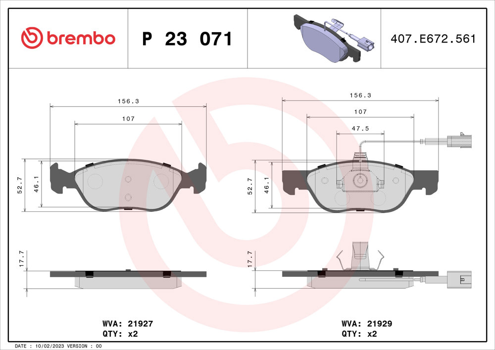 Klocki hamulcowe BREMBO P 23 071