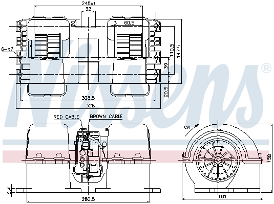 Silnik elektryczny dmuchawy NISSENS 87133