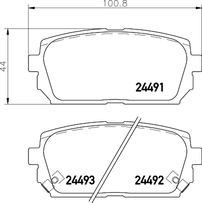 Klocki hamulcowe HELLA 8DB 355 012-971