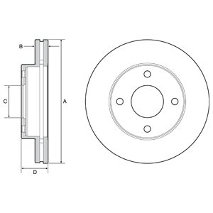 Tarcza hamulcowa DELPHI BG4651C