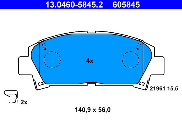 Klocki hamulcowe ATE 13.0460-5845.2