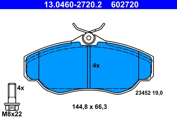 Klocki hamulcowe ATE 13.0460-2720.2