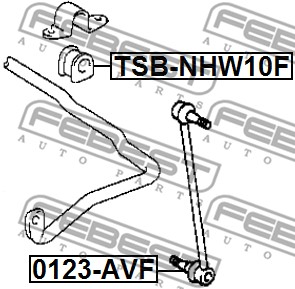 Guma stabilizatora FEBEST TSB-NHW10F
