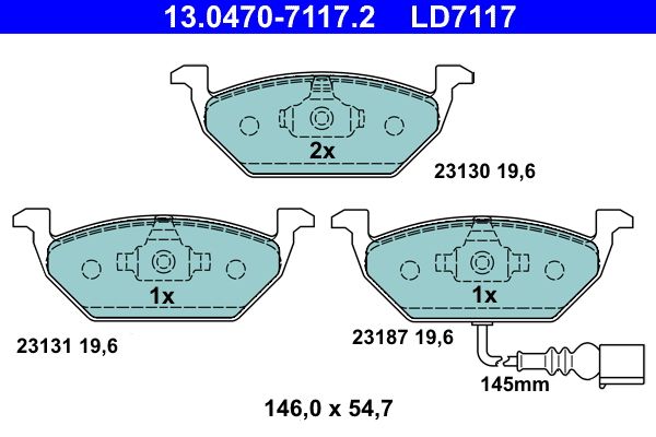 Klocki hamulcowe ATE 13.0470-7117.2