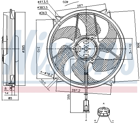 Wentylator NISSENS 85788