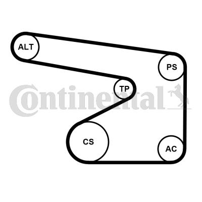 Zestaw paska osprzętu CONTINENTAL CTAM 5PK1355K1