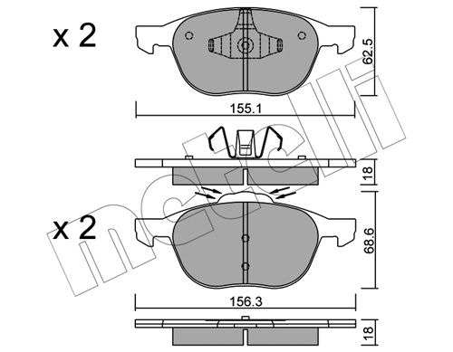 Klocki hamulcowe METELLI 22-0534-1